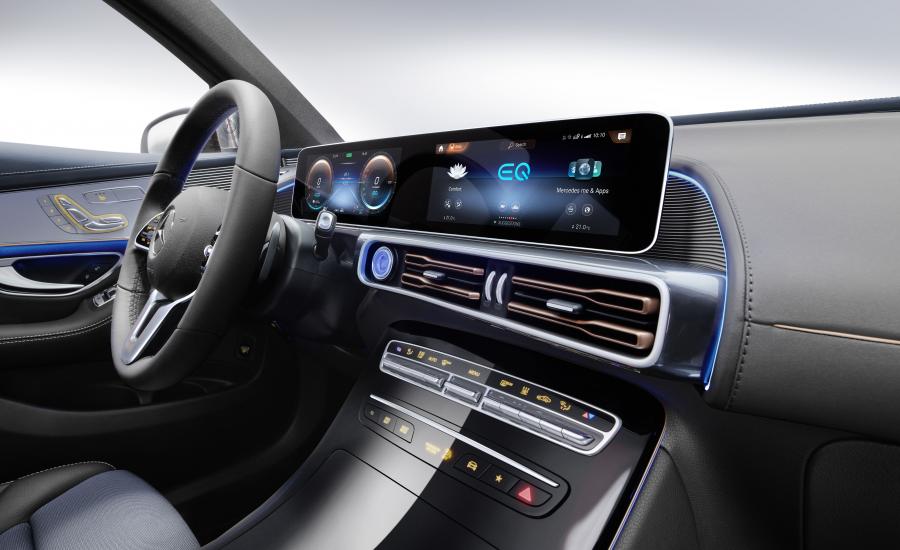 Интерьер Mercedes-Benz EQC400 4Matic (N293) 2019 года  (WW) (фото 13 из 202)